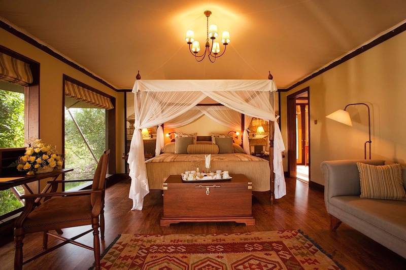bedroom tent at lake elmenteita