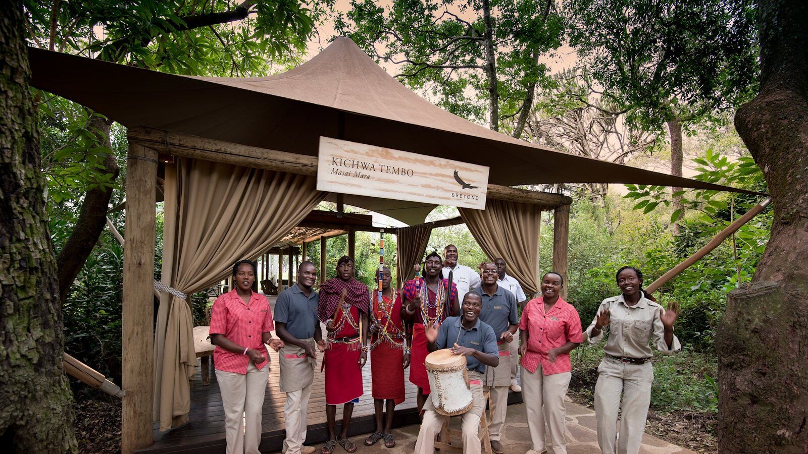 Kenya Kichwa Arrival and departure staff singing a welcome song