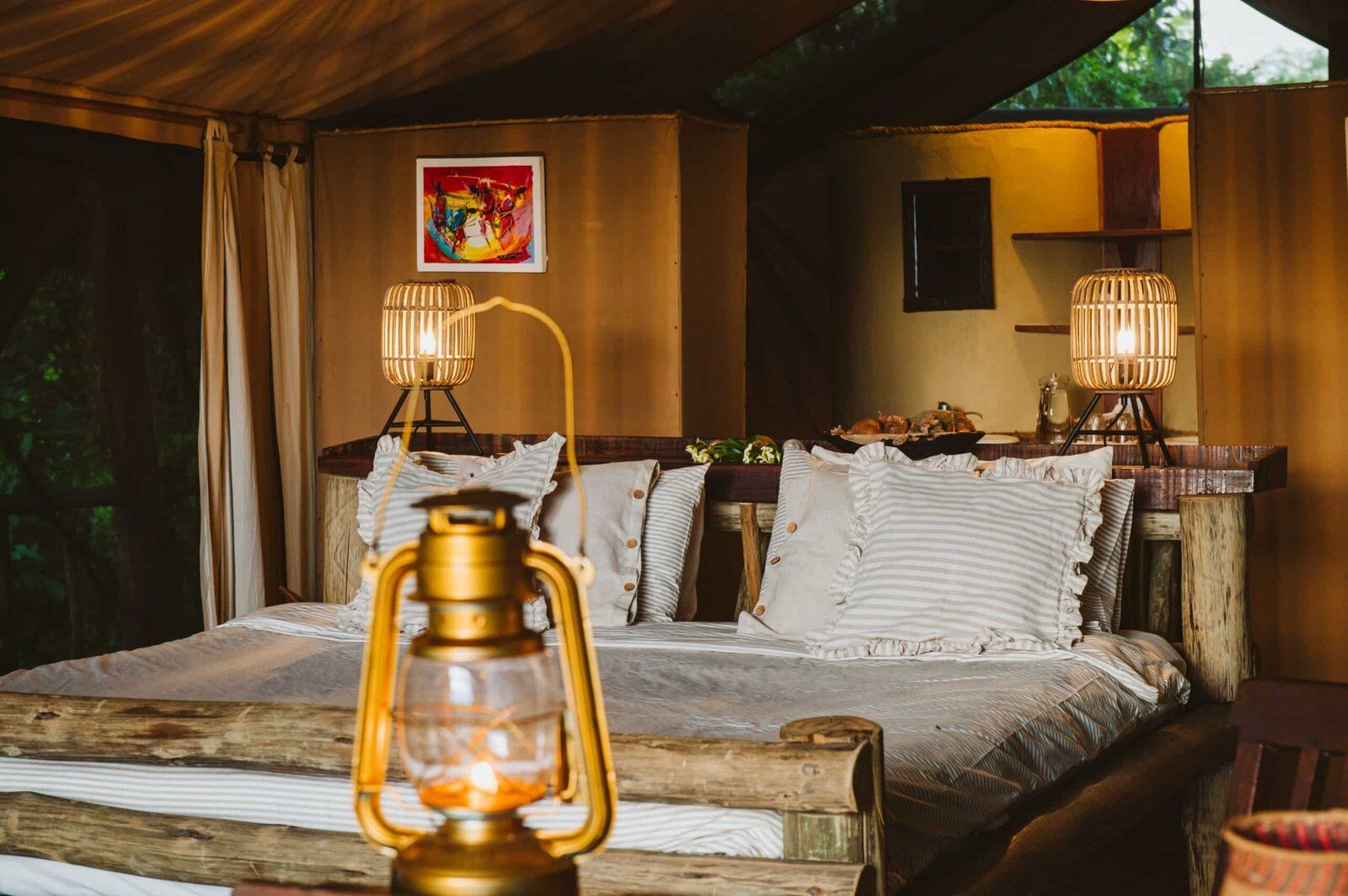 Katavi Wildlife Camp Double Tent Bed
