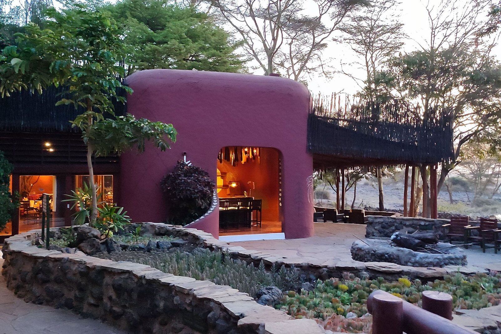 Dining room exterior amboseli serena lodge